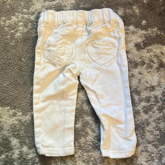 Baby Gap - Carter’s Girls' Two-Piece Outfit Blouse & White Jeans 6 Months - Picture 8 of 8